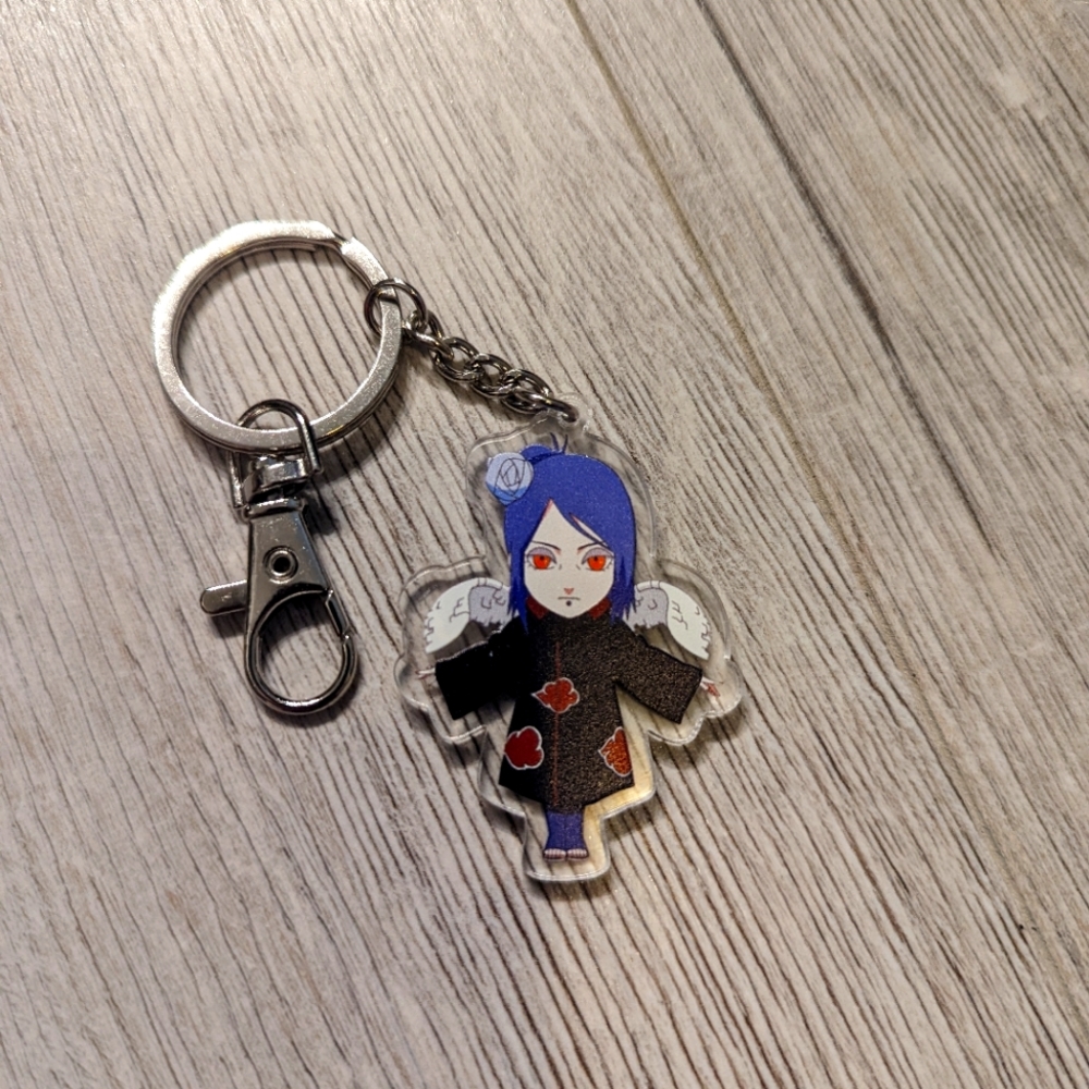 🍣🥷🍥3/$10 Naruto Shippuden keychains, Akatsuki's Itachi, Konan,  keychain
